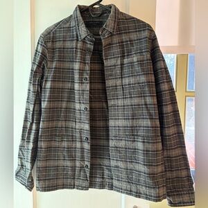 All Saints Gray Plaid Men's Shacket
